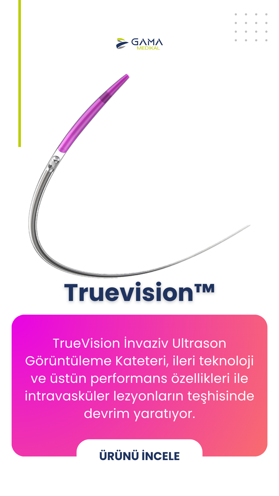 TrueVision Intravaskuler Ultrasound Görüntüleme Kateteri